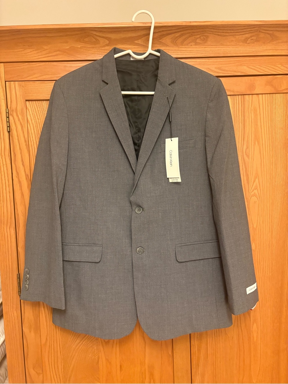 Calvin Klein Men's Charcoal Gray Two-Button Sport Coat